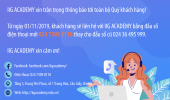 IIG ACADEMY THÔNG BÁO TỚI QUÝ KHÁCH HÀNG VỀ VIỆC THAY ĐỔI ĐẦU SỐ ĐIỆN THOẠI!