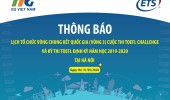 Thông báo Lịch tổ chức Vòng Chung kết Quốc gia (Vòng 3) Cuộc thi TOEFL Challenge và kỳ thi TOEFL Định kỳ tại Hà Nội năm học 2019-2020