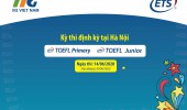 Thông báo lịch tổ chức kỳ thi định kỳ TOEFL Primary & TOEFL Junior tại Hà Nội năm học 2019- 2020